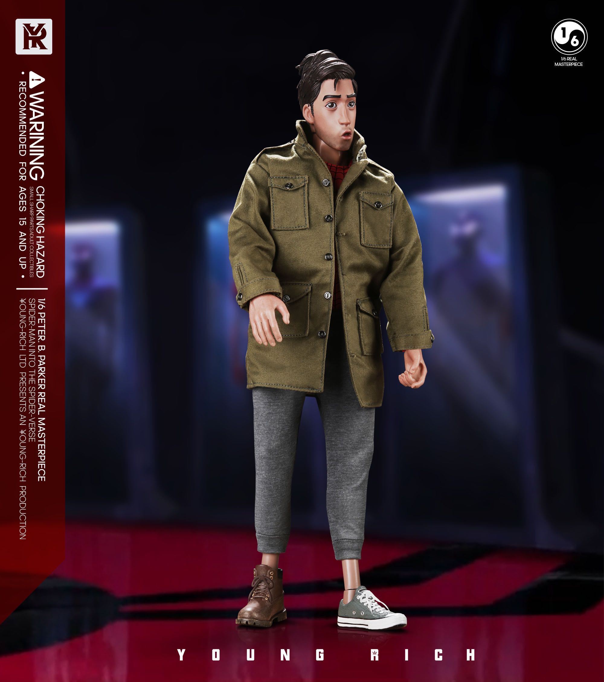 Spider man Peter B Parker 1/6 yung rich hot toys store