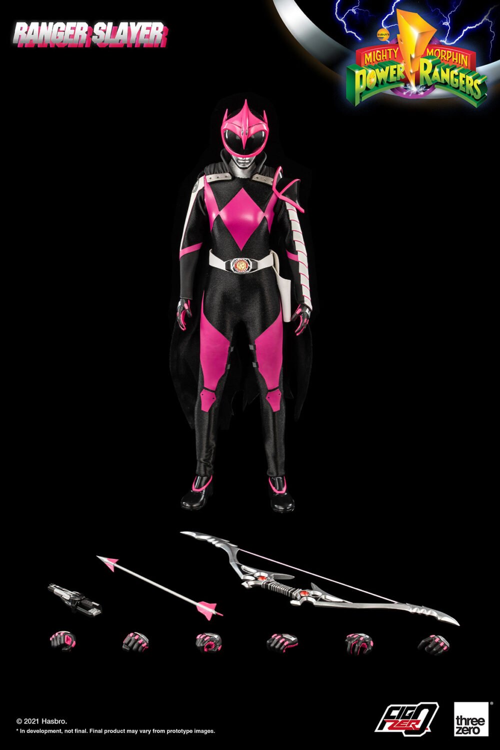 Power Rangers Exclusive Rangers Mighty Morphin Power Rangers FigZero Ranger Slayer 1/6 Scale PX ...