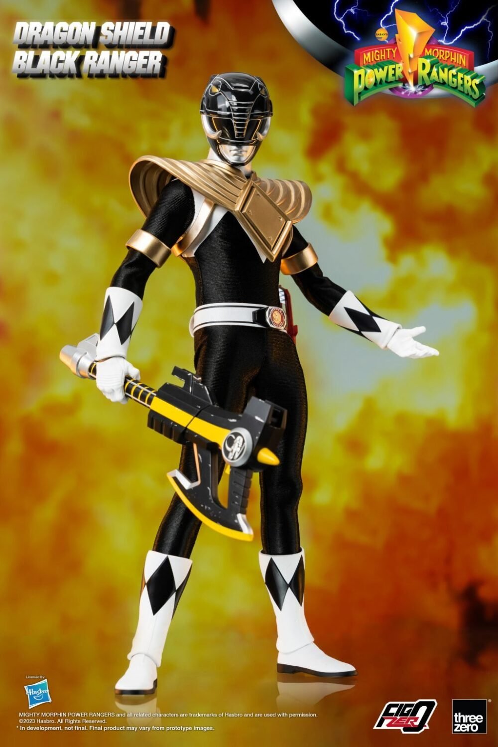Dragon Shield Ranger Dragon Shield Black Ranger Mighty Morphin Power Rangers FigZero 1/6 ...