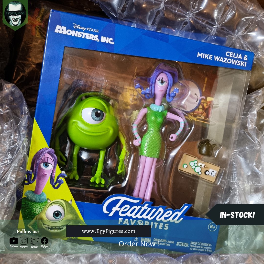 Monsters Inc. Featured Favorites Celia Mae & Mike Wazowski Figures BY ...