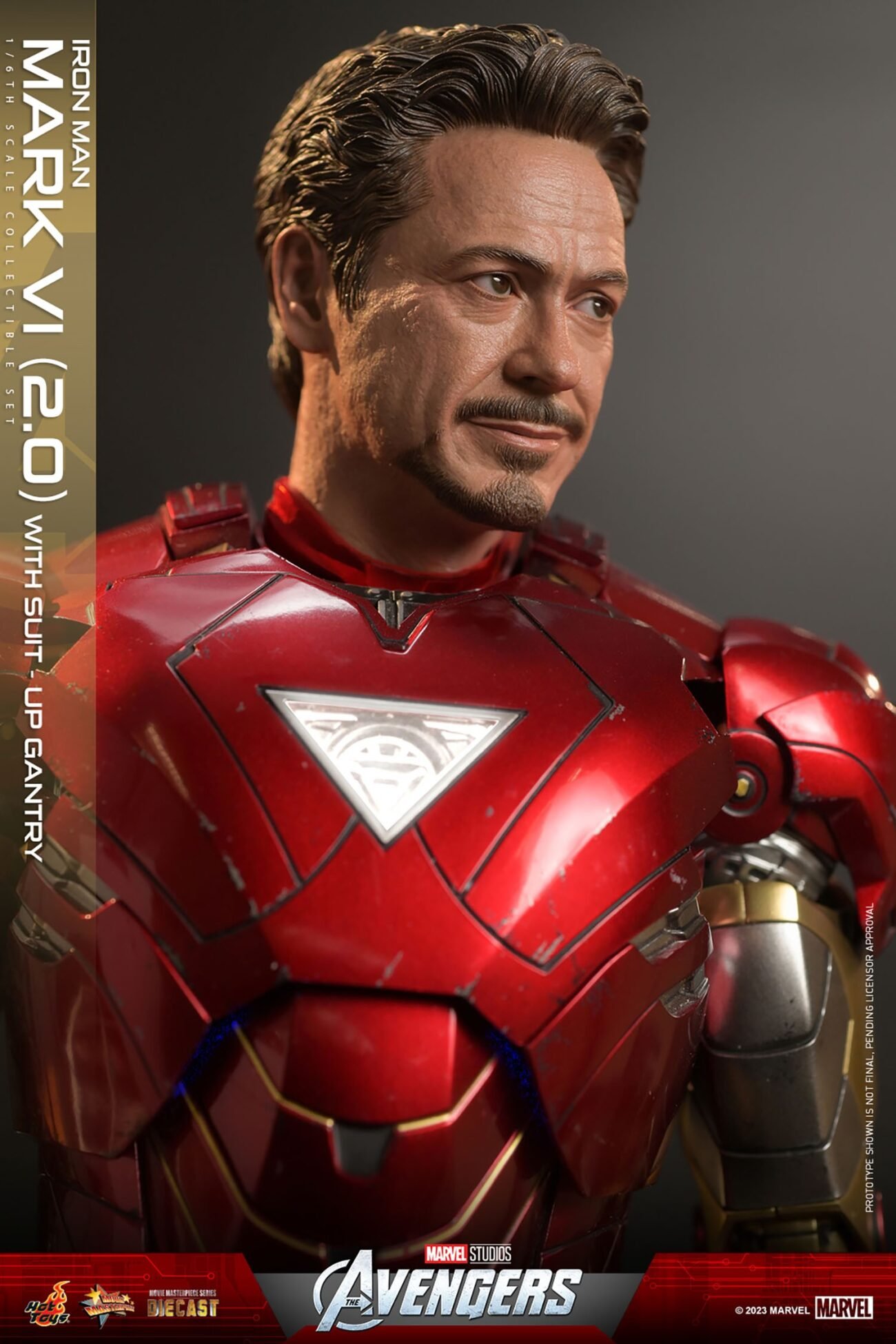 Iron Man Mark VI (2.0) with Suit-Up Gantry Sixth Scale Figure Set by