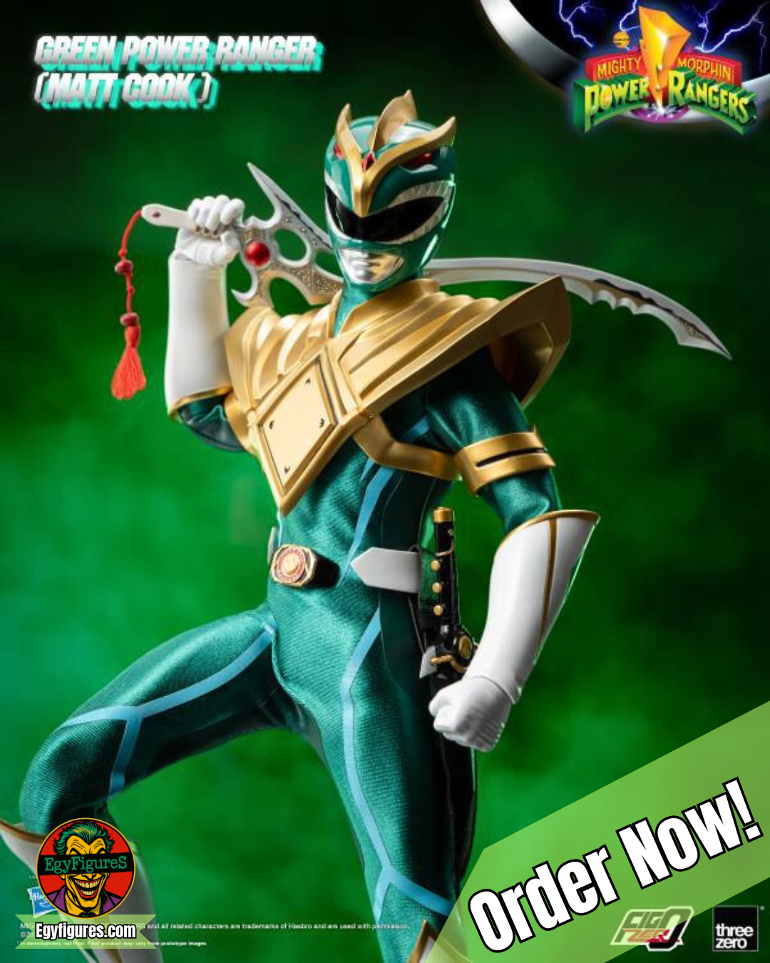 Mighty Morphin Power Rangers FigZero Green Ranger (Matt Cook Ver.) 1/6 Scale PX Previews Limited Edition Figure BY THREEZERO