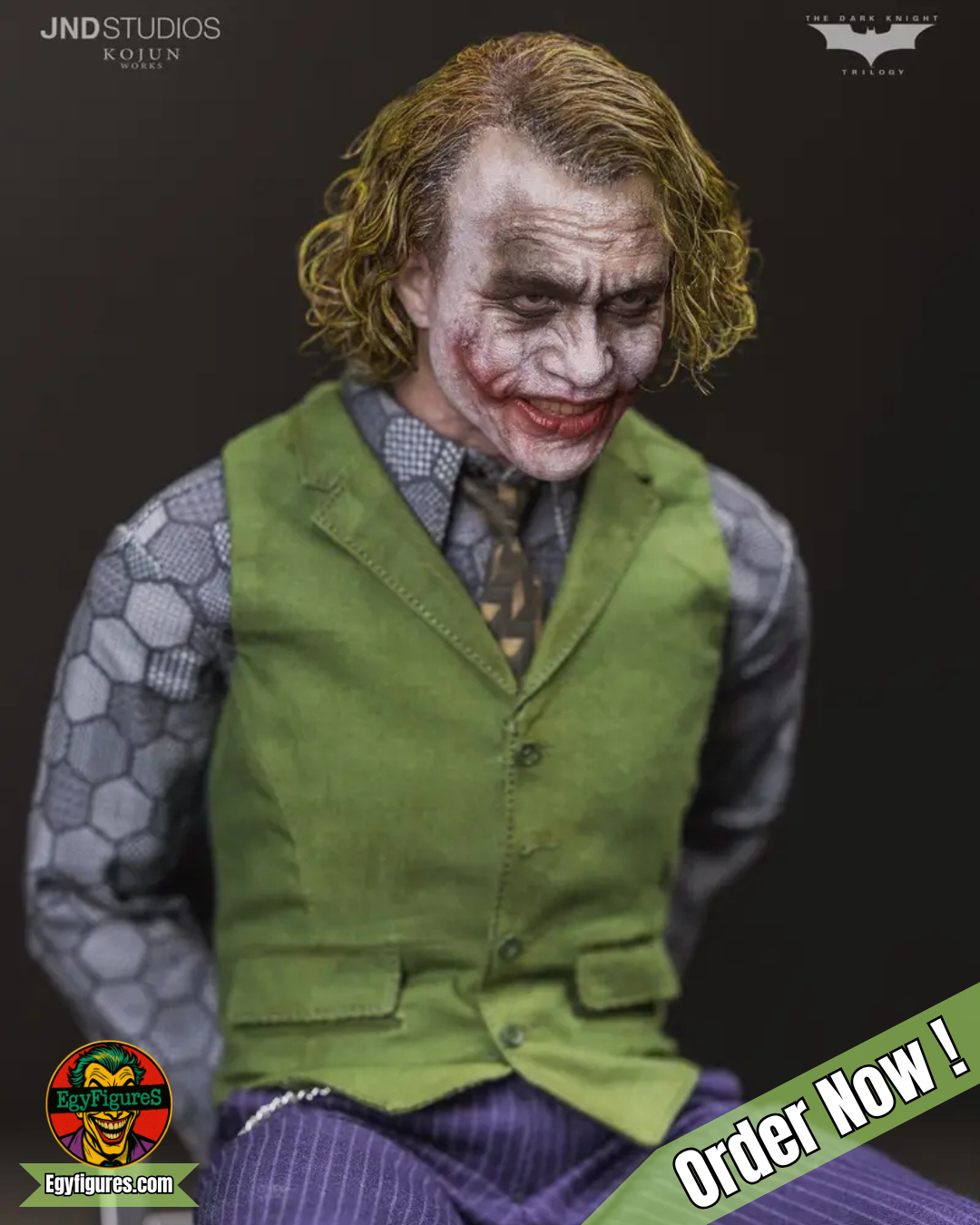 JND The Dark Knight - Joker (Tybe C) 1/6 Scale Hyperreal  - By Kojun Works (2 PACK)