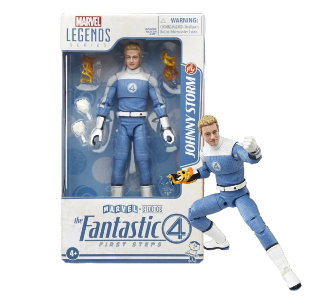 The Fantastic Four: First Steps Marvel Legends Johnny Storm Action Figure BY HASBRO