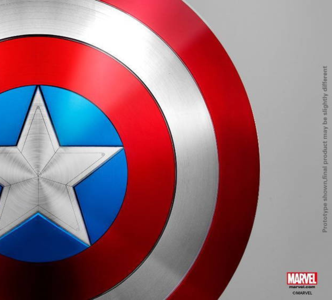 King Arts 1/1 Captain America The Winter Soldier: Classic Shield (Pedestal Style)