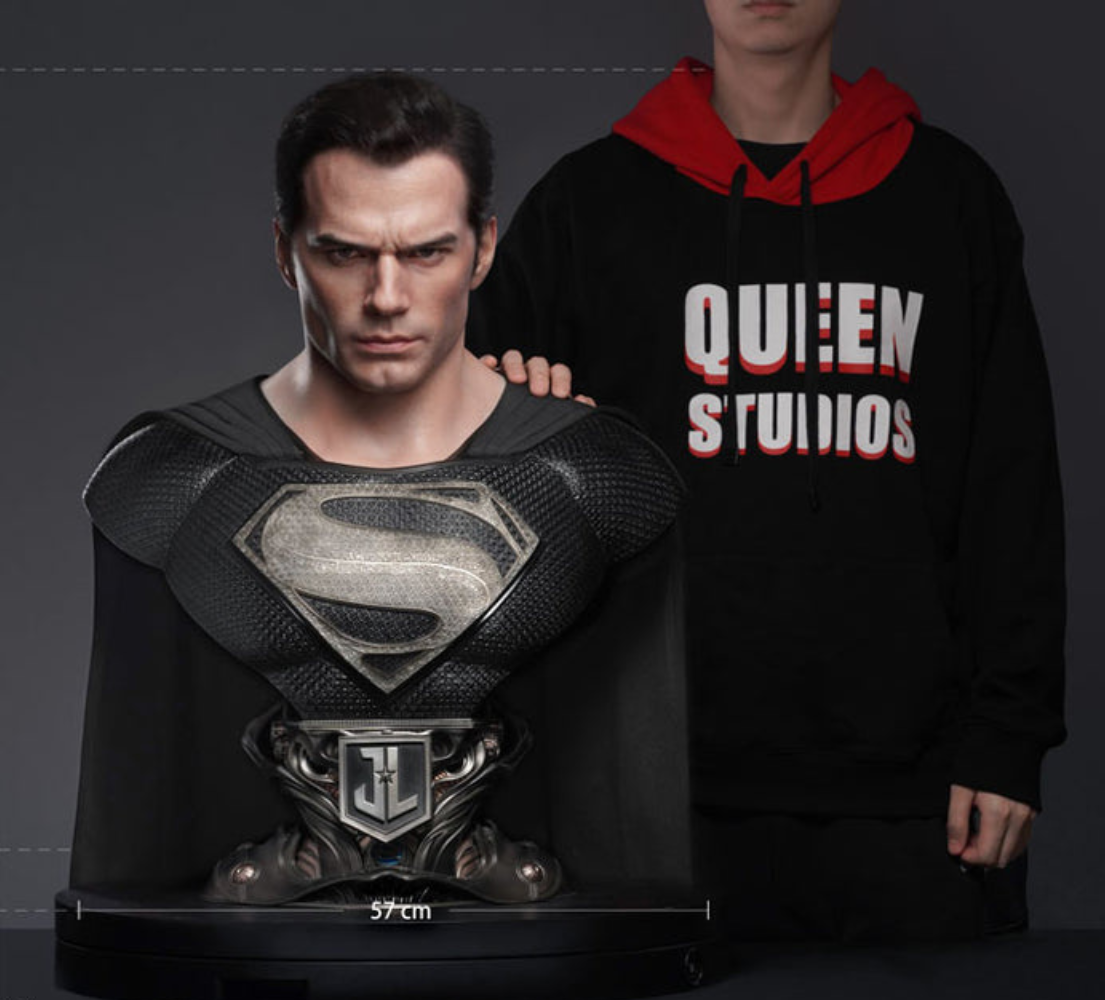 Superman Bust 1:1 (Black Ver) - QUEEN STUDIOS - Dc Comics