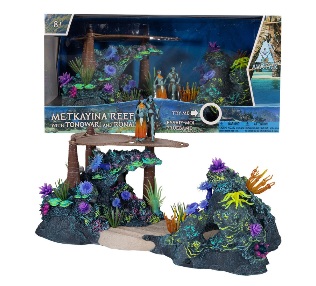 Metkayina Reef w/Tonowari & Ronal (Avatar: The Way of Water) World of Pandora Deluxe Set By McFarlane Toys