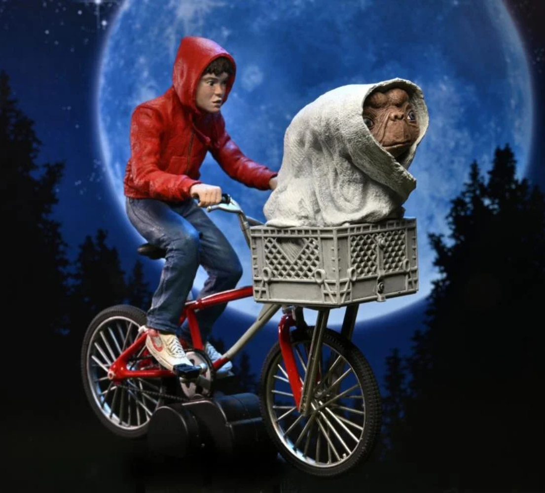 E.T. 40th Anniversary Elliot & E.T. on Bicycle 7" Scale Figure BY NECA