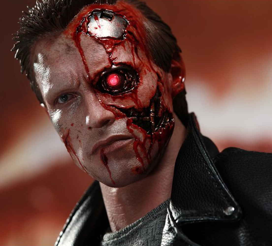 T-800 (Battle Damaged Version) Sixth Scale Figure by Hot Toys /Extremely Rare