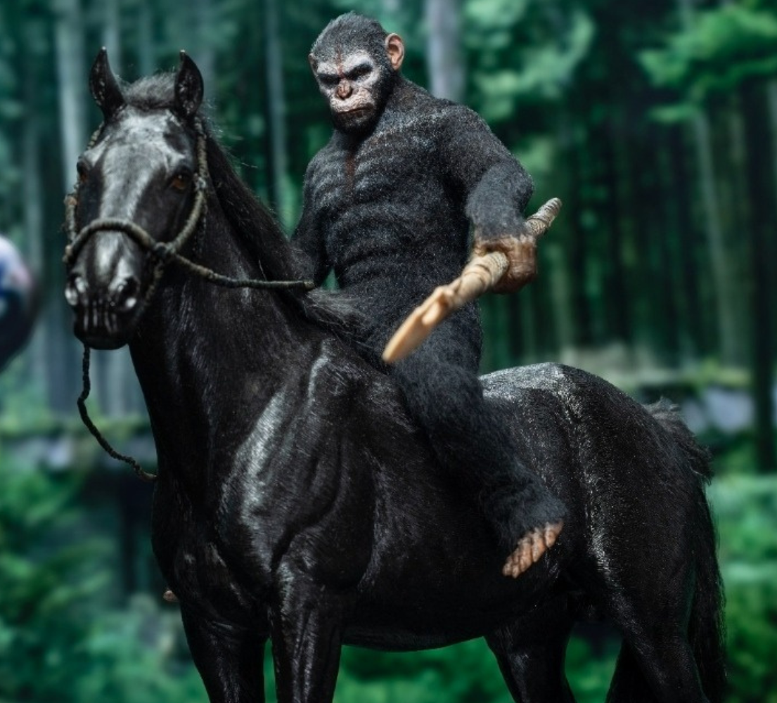 Hell Cat Studios 1/6 Scale Planet Of The Apes Caesar + Horse Figure (Deluxe Version)