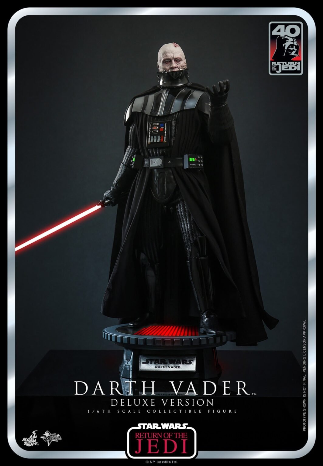 Darth Vader Hot Toys – Return Of The Jedi 40th Anniversary – NEUF