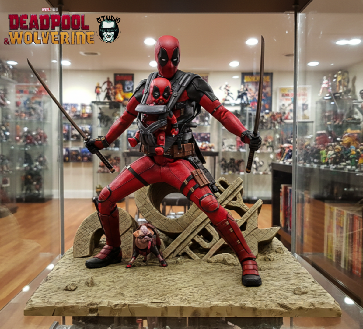 20th Century Fox Logo Diorama Base - Deadpool & Wolverine Scene For 1/6 Scale Action Figure By EgyFigures Studio