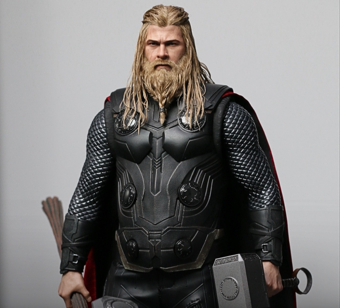 Custom Thor (Rooted Hair & Beard) V2 A.E.G Sixth Scale Figure by Hot Toys